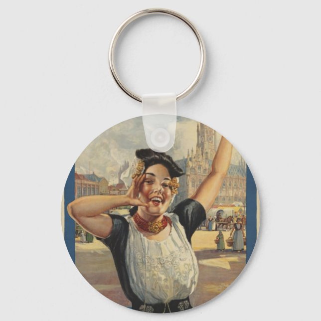 Vintage Holland Air Travel Keychain (Front)