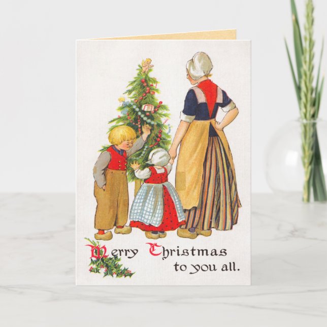 Vintage Holland Christmas Card (Front)