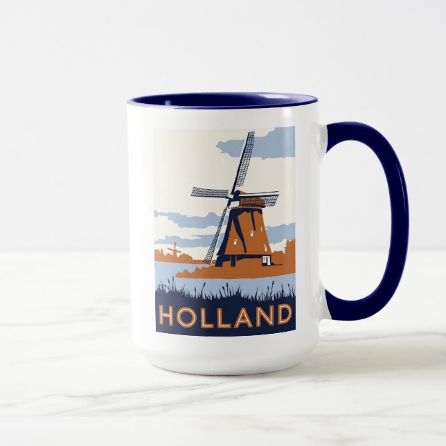 Vintage Holland Poster Mug (Right)