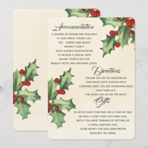 Vintage Holly Additional Information Card