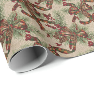 Vintage Holly Christmas Wrapping Paper