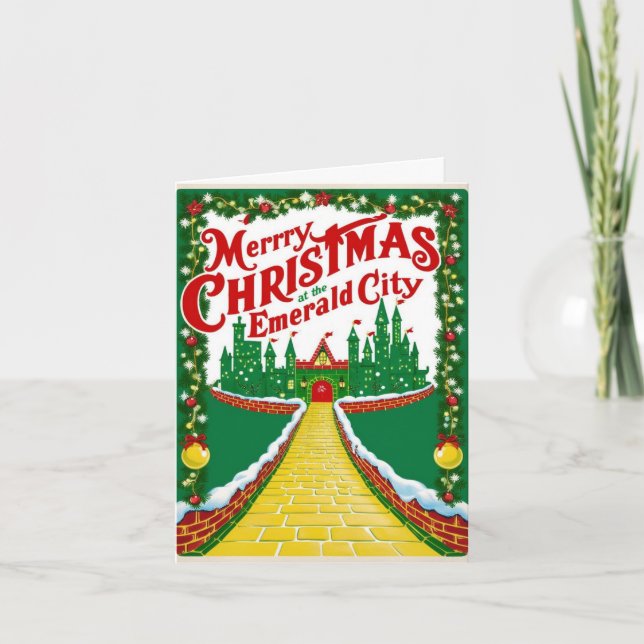 Vintage Hollywood Christmas  Holiday Card (Front)
