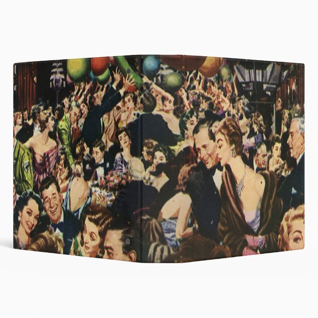 Vintage Hollywood Theme Fancy Party with Balloons Binder (Background)