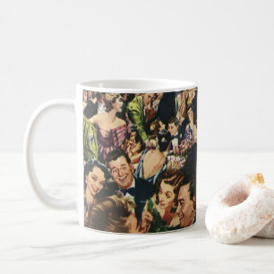 Vintage Hollywood Theme Fancy Party with Balloons Coffee Mug