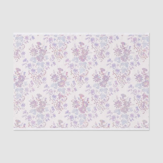 Vintage holographic flora Tissue Paper (Front)