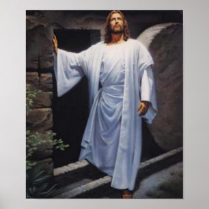 Vintage Holy Jesus christ, painting print poster