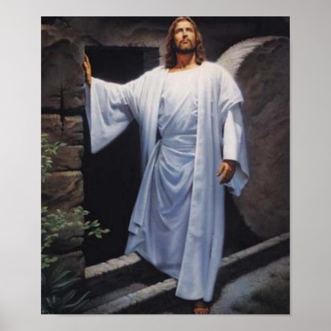 Vintage Holy Jesus christ, painting  print poster (Front)