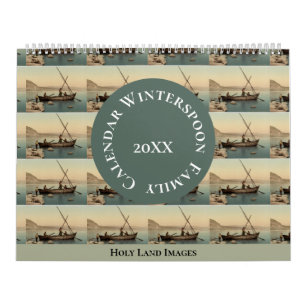 Vintage Holy Land Photo Custom Family Planner Calendar