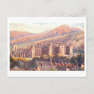 Vintage Holyrood Palace in Edinburgh, Scotland, Postcard