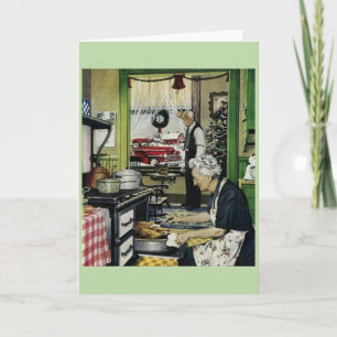 Vintage Home For Christmas Greeting Card