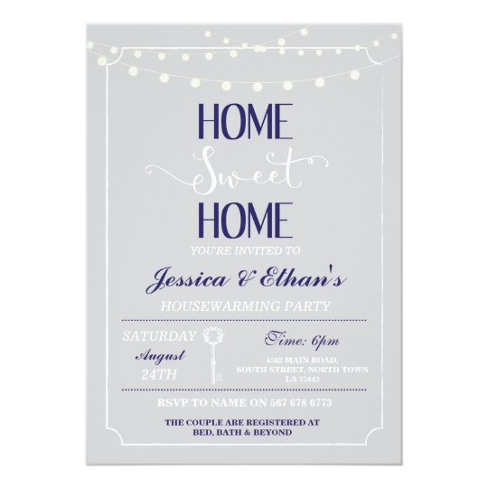 Vintage Home Sweet Home Housewarming Invitation