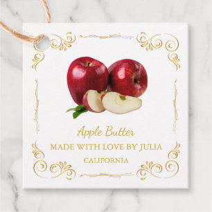 Vintage Homemade Apple Butter Square Hang Tag