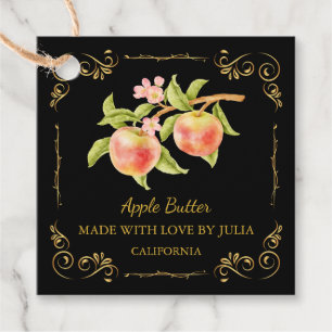 Vintage Homemade Apple Butter Square Hang Tag