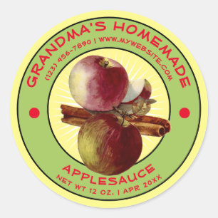 Vintage Homemade Apple Sauce Label Template