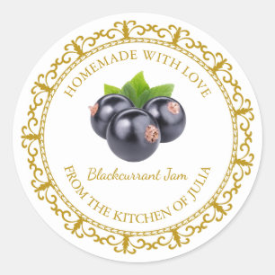 Vintage Homemade Blackcurrant Jam Label