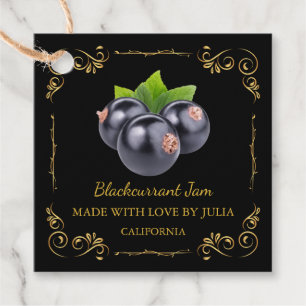 Vintage Homemade Blackcurrant Jam Square Hang Tag