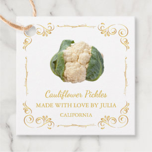 Vintage Homemade Cauliflower Pickle Hang Tag