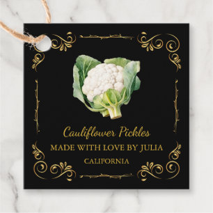 Vintage Homemade Cauliflower Pickle Hang Tag