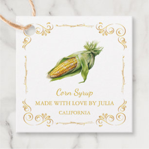 Vintage Homemade Corn Syrup Square Hang Tag