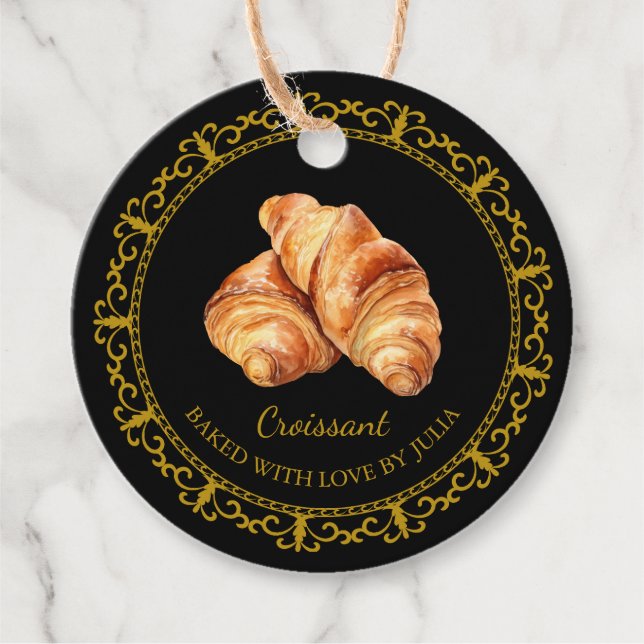 Vintage Homemade Croissant Hang Tag (Front)
