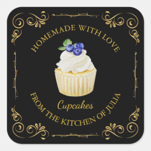 Vintage Homemade Cupcake Square Label