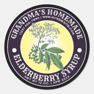 Vintage Homemade Elderberry Label Template