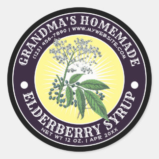 Vintage Homemade Elderberry Label Template