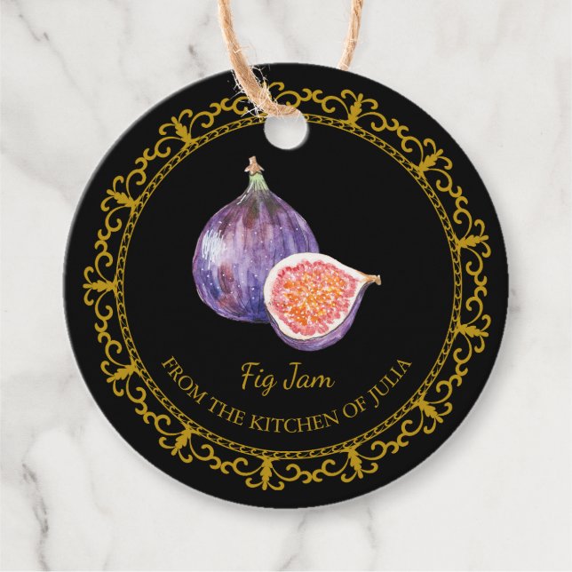 Vintage Homemade Fig Jam Hang Tag l Black (Front)
