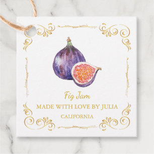 Vintage Homemade Fig Jam Square Hang Tag