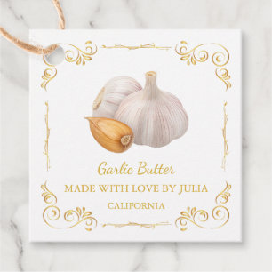 Vintage Homemade Garlic Butter Square Hang Tag