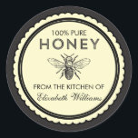 Vintage Homemade Honey Stickers<br><div class="desc">Beautifully printed vintage style stickers that can be customized with your name.</div>
