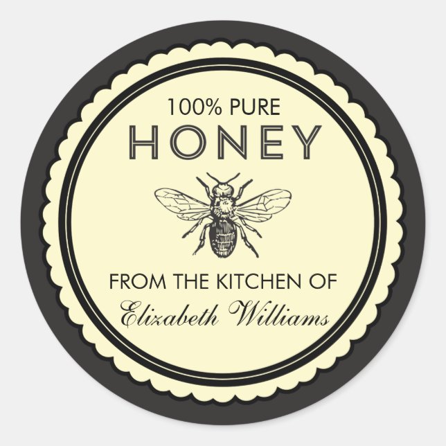 Vintage Homemade Honey Stickers (Front)