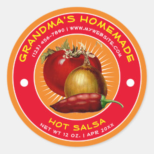 Vintage Homemade Hot Salsa Label Template