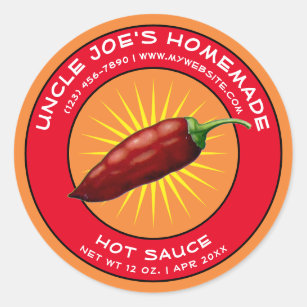 Vintage Homemade Hot Sauce Label Template