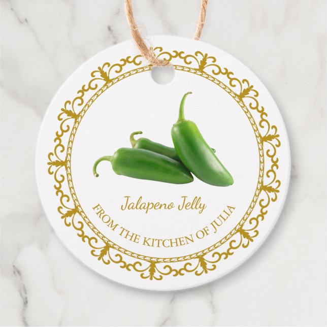 Vintage Homemade Jalapeno Jelly Hang Tag (Front)