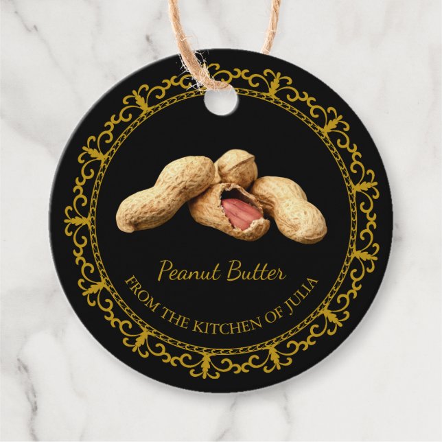 Vintage Homemade Peanut Butter Hang Tag l Black (Front)