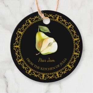Vintage Homemade Pear Jam Hang Tag l Black
