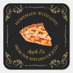 Vintage Homemade Pie Square Label