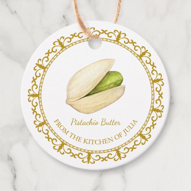 Vintage Homemade Pistachio Butter Hang Tag (Front)