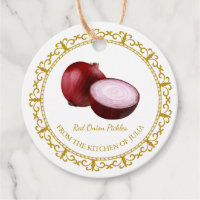 Vintage Homemade Red Onion Pickle Hang Tag