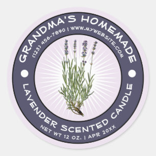 Vintage Homemade Scented Candle Label Template