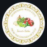 Vintage Homemade Tomato Salsa Label l White<br><div class="desc">Special for you!</div>