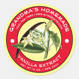 Vintage Homemade Vanilla Extract Label Template