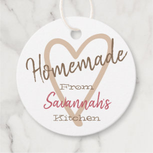Vintage Homemade with Love Kitchen White Paper Favour Tags
