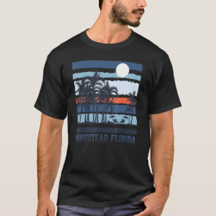 Vintage Homestead Florida Summer Travel 80s Beach T-Shirt