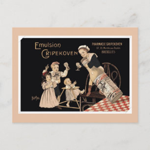 Vintage homogenized milk advertising postcard