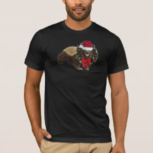 Vintage Honey Badger Merry Christmas Shirt