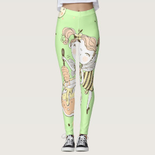 Vintage Honey Bee Decor Leggings
