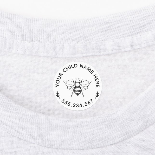 Vintage Honey Bee Graphic Custom Laundry Kids (Affixed)