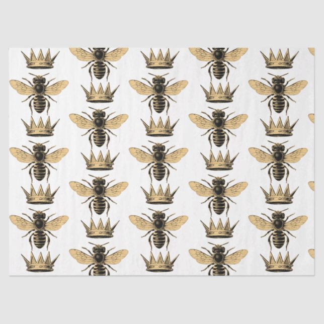 Vintage Honey Bee Series Design 18 Tissue Paper (Front)